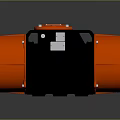 Orange And Black Industrial Vibrating Motor With Metal Housing And Mounting Parts