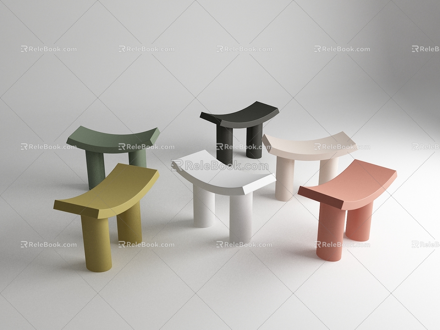 Chair Low Stool Shoe Changing Stool model