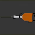 Professional Orange And White Electric Jackhammer For Construction Demolition Work 3d model