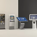Public equipment integrated machine inquiry machine registration machine ATM machine guide screen 3d model