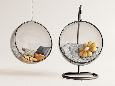 Modern Hanging Chair Hanging Chair Glass Hemisphere Hanging Chair Balcony Hanging Chair 3d model