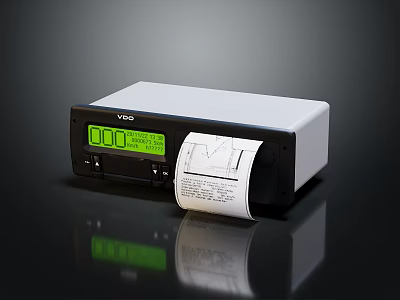 Office Thermal Printer With Digital Display And Printed Receipt For Workplace Use 3d model