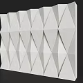 Modern White Geometric 3D Background Wall With Abstract Triangular Patterns 3d model