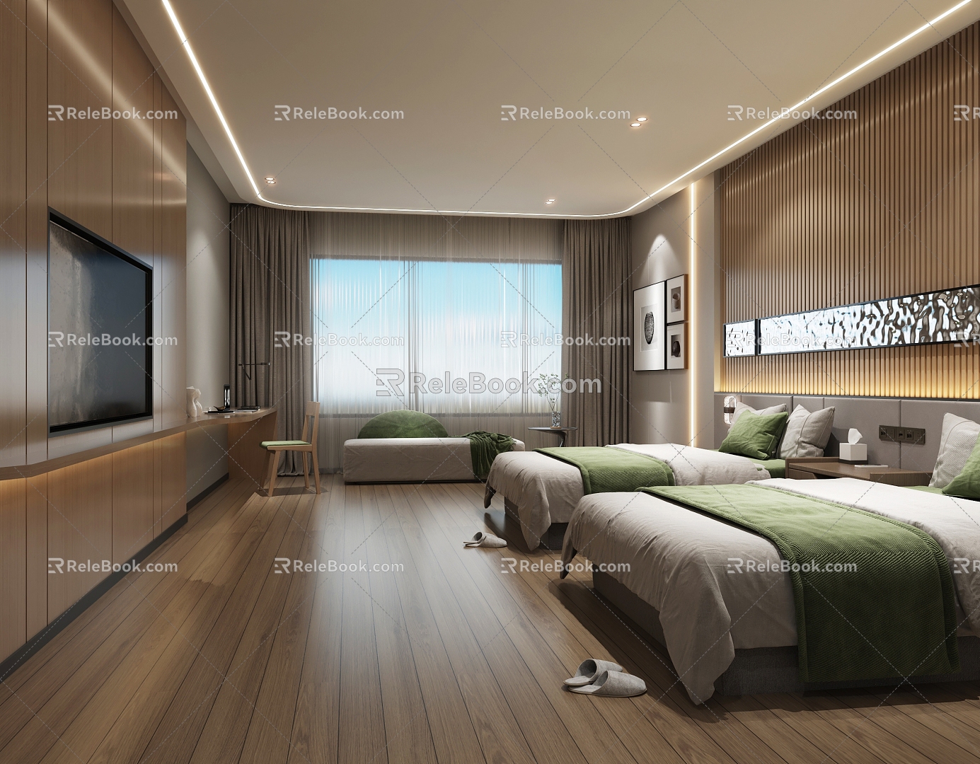 Hotel Rooms Double Rooms Light Luxury Hotel Standard Rooms Express Hotel Rooms Hotel Rooms 3d model