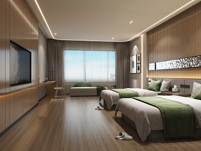 Hotel Rooms Double Rooms Light Luxury Hotel Standard Rooms Express Hotel Rooms Hotel Rooms 3d model