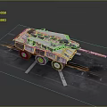 Military Armored Combat Vehicle With Long Cannon And Reinforced Steel Body Design