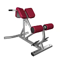 Leg Extension Fitness Machine With Red Padded Seats And Metal Frame For Gym Training