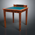 Handcrafted Wooden Table With Smooth Blue Tabletop And Intricate Carved Legs For Home Decor Accent