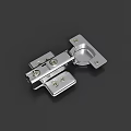 Chrome Plated Metal Hinge For Furniture Cabinet With Durable Screws And Hardware