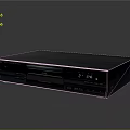 Black Horizontal Computer Device With Front Panel Buttons And Smooth Surface 3d model