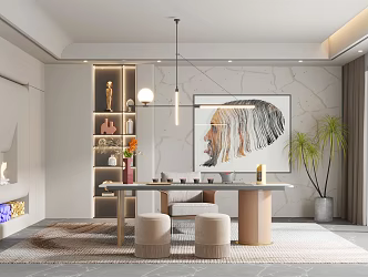Modern Tea Room 3d model