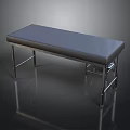 Modern Black Bench With Padded Seat And Metal Frame Sleek Design