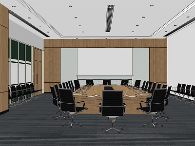Modern Conference Room Multifunctional Conference Room Enterprise Business Office Meeting 3d model