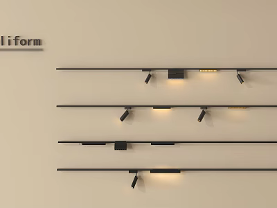 Modern Grille Lights With Sleek Design And Ceiling Mounted For Uniform Lighting 3d model