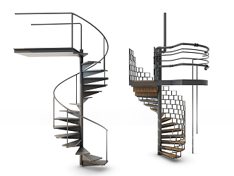 revolving staircase 3d model