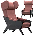 Modern Single Sofa With Fabric Upholstery And Wooden Frame Design Details