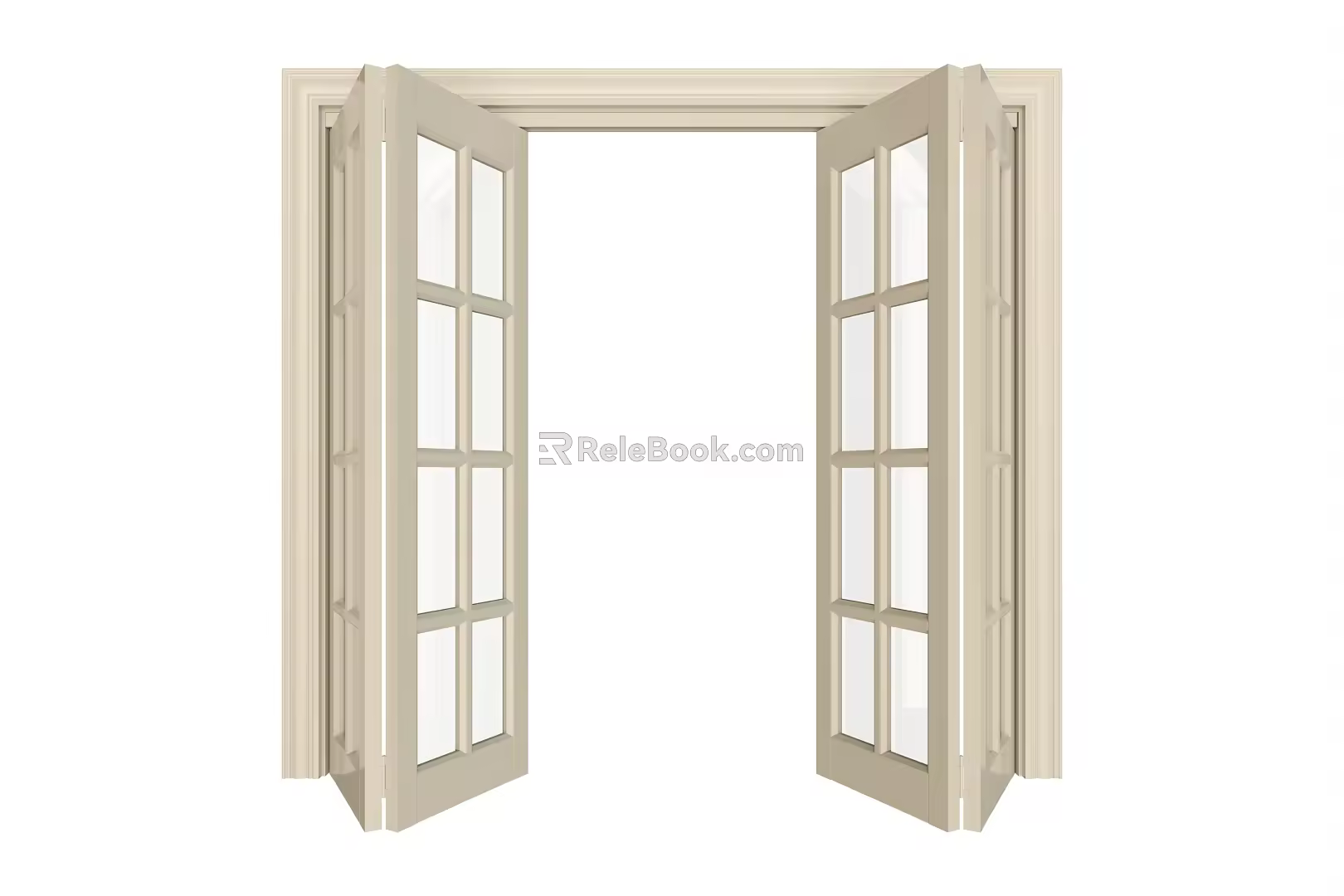 White lattice window model 3d model