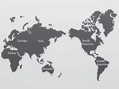 World Map Decoration 3d model