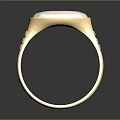 Elegant Gold Ring Featuring White Oval Gemstone And Decorative Side Accents