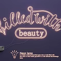 Elegant Modern Neon Light Fixtures With Decorative Glowing Beauty Design For Home Decor