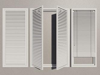 Modern Blinds Roller Curtain 3d model