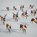 Modern Elk Christmas Elk Bag 3d model