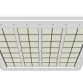 Modern Ceiling Design With White Square Panels And Grid Pattern For Contemporary Spaces 3d model