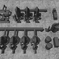 Tower Structure With Industrial Pipe Components And Mechanical Support Parts