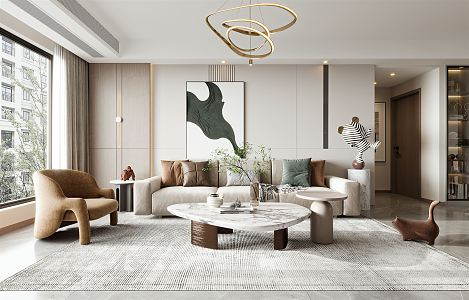 modern living room 3d model