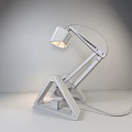 Modern Wooden Desk Lamp With Triangular Base And Black Lampshade For Home Office Lighting