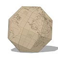Unique Stylish Vintage Polyhedral Globe Decorative Ornament for Home Tabletop Decoration