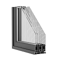 Modern window group corner sliding door 3d model