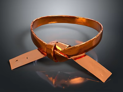 Copper Decorative Household Item With Knot Design And Loop Shape For Daily Use 3d model