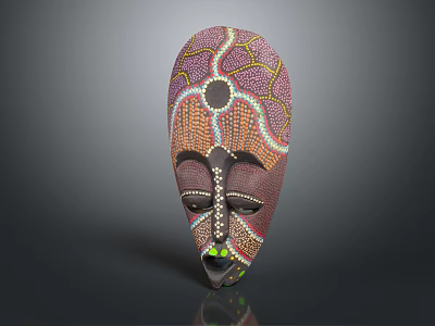 National Wind Mask Gas Mask Cultural Relics Mask 3d model