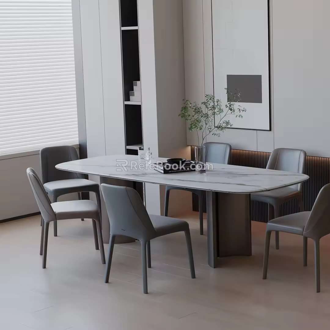 Modern table combination 3d model
