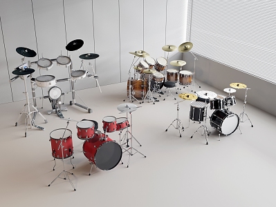 Drum set Musical instrument 3d model