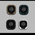 Multicolored Washing Machines Brown Blue Black White With Round Door And Control Panel