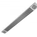 Modern Air Conditioner Vent With Long Slim Metal Design And Striped Surface