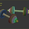 Pair of Fitness Dumbbells With Metal Weight Plates For Home Gym Workout Training