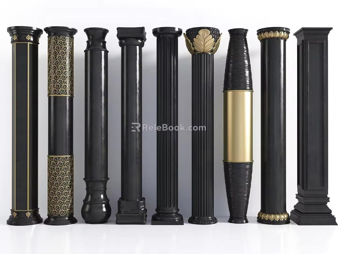 European Roman Column Decorative Column 3d model