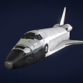 Space Shuttle With Silver And Black Exterior Aerodynamic Design Wings And Tail