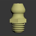 Brass Metal Fitting With Hexagonal Base Conical Top And Smooth Shiny Surface