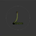 Green Snake With Open Mouth And Black Spots On Its Long Body Against Dark Background