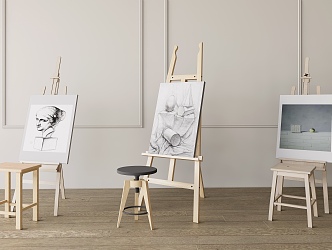 Modern easel 3d model