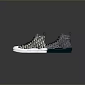 Trendy High Top Sneakers with Various Colors Designs Patterned Uppers and White Green Soles