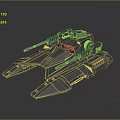 Futuristic Armored Vehicle 3D Model With Turret And Weapon Systems