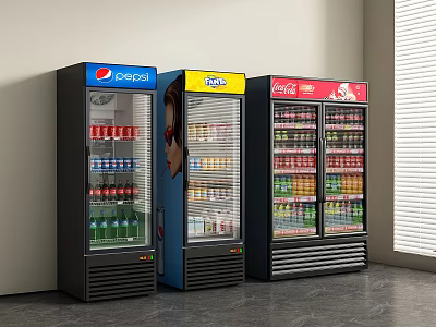 Modern Freezer Cabinet Beverage Cabinet Freezer Display Cabinet Wine Cabinet Freezer Fresh-keeping Cabinet Commercial Refrigerator 3d model