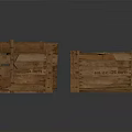 Wooden Storage Boxes For Household Use With Various Sizes And Designs 3d model