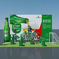 Heineken Themed Photo Spot With Football Goal Green Booth And Beer Crates On Grass