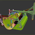 Green Agricultural Machinery With Metal Frame Wheels And Cutting Mechanism